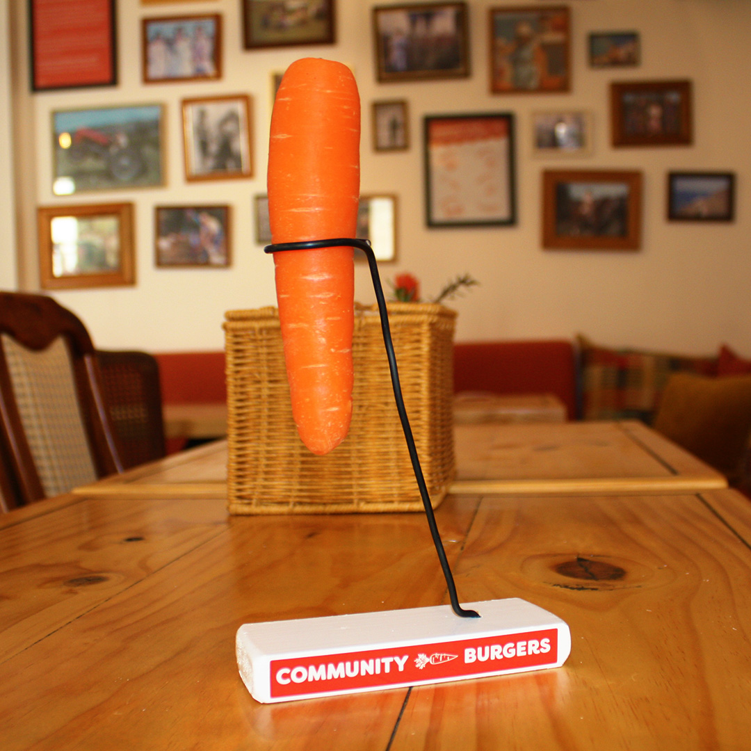 A carrot from Community Burgers